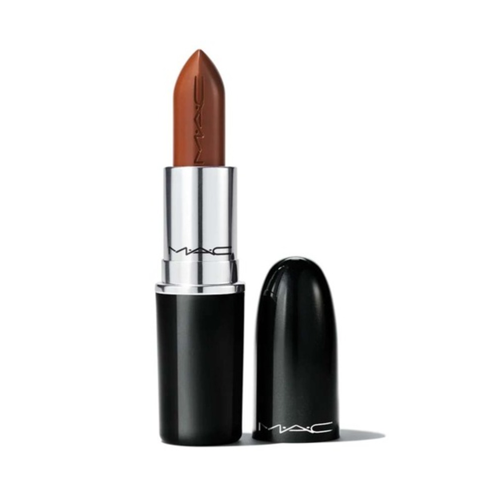 MAC‎ Lustreglass Lipstick 554 Can't Dull My Shine Rich Brown NIB